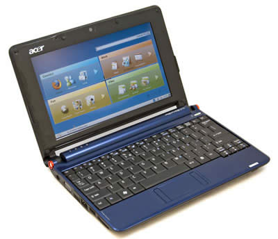 Acer Aspire One với màn hình 8,9 inch là mẫu netbook bán chạy nhất năm 2008. Ảnh: Mobilecomputermag.